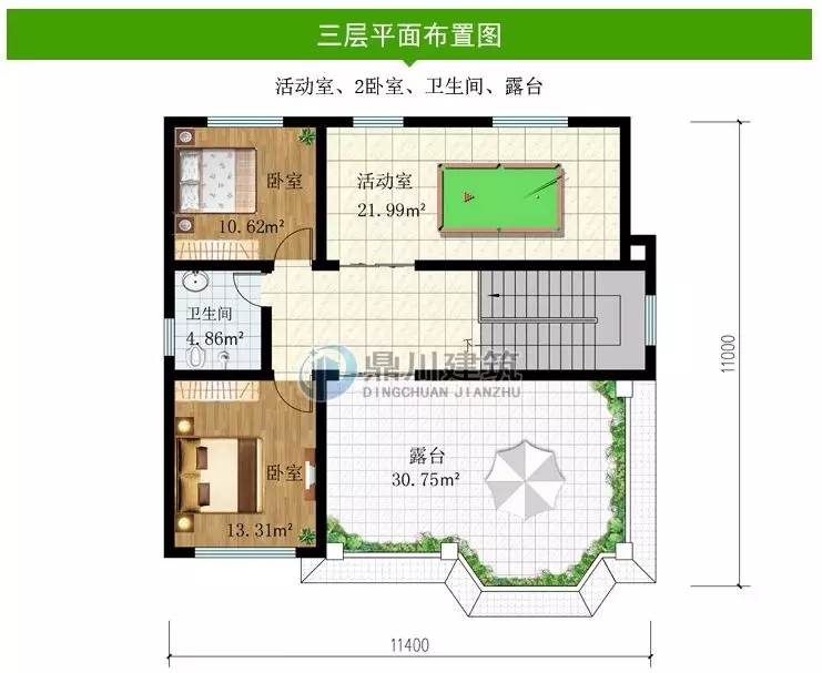 【新品】11×11米，三層小別墅，6間臥室+大露臺(tái)功能齊全！
